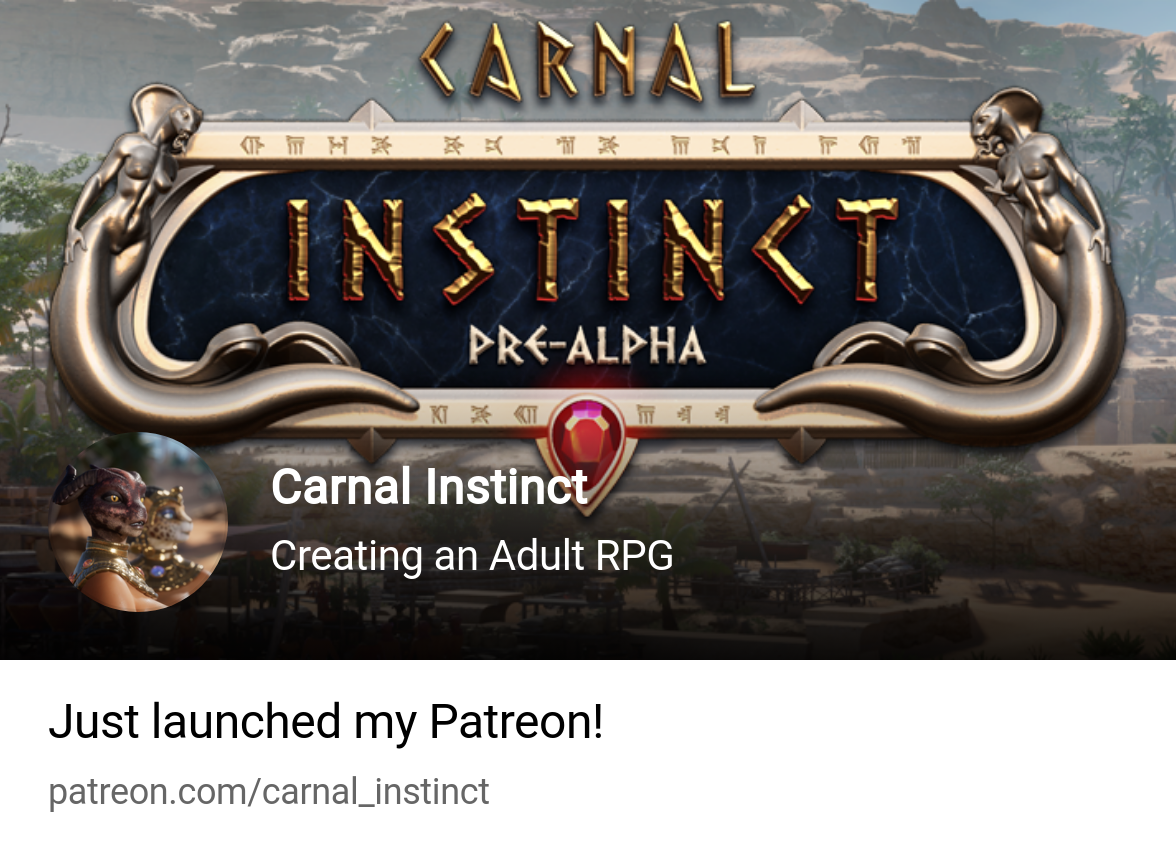 Carnal Instinct | Creating an Adult RPG | Patreon