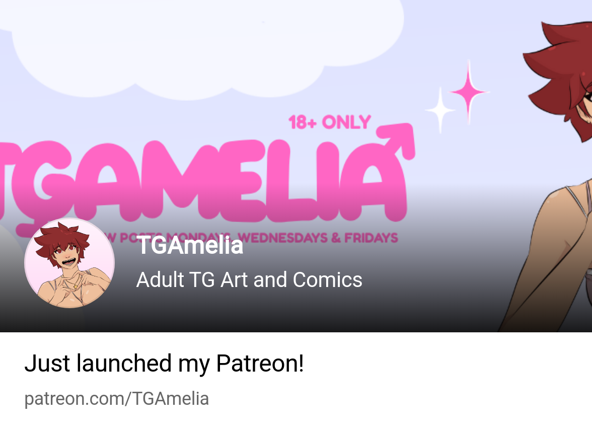 TGAmelia | creating TG Art and Comics | Patreon