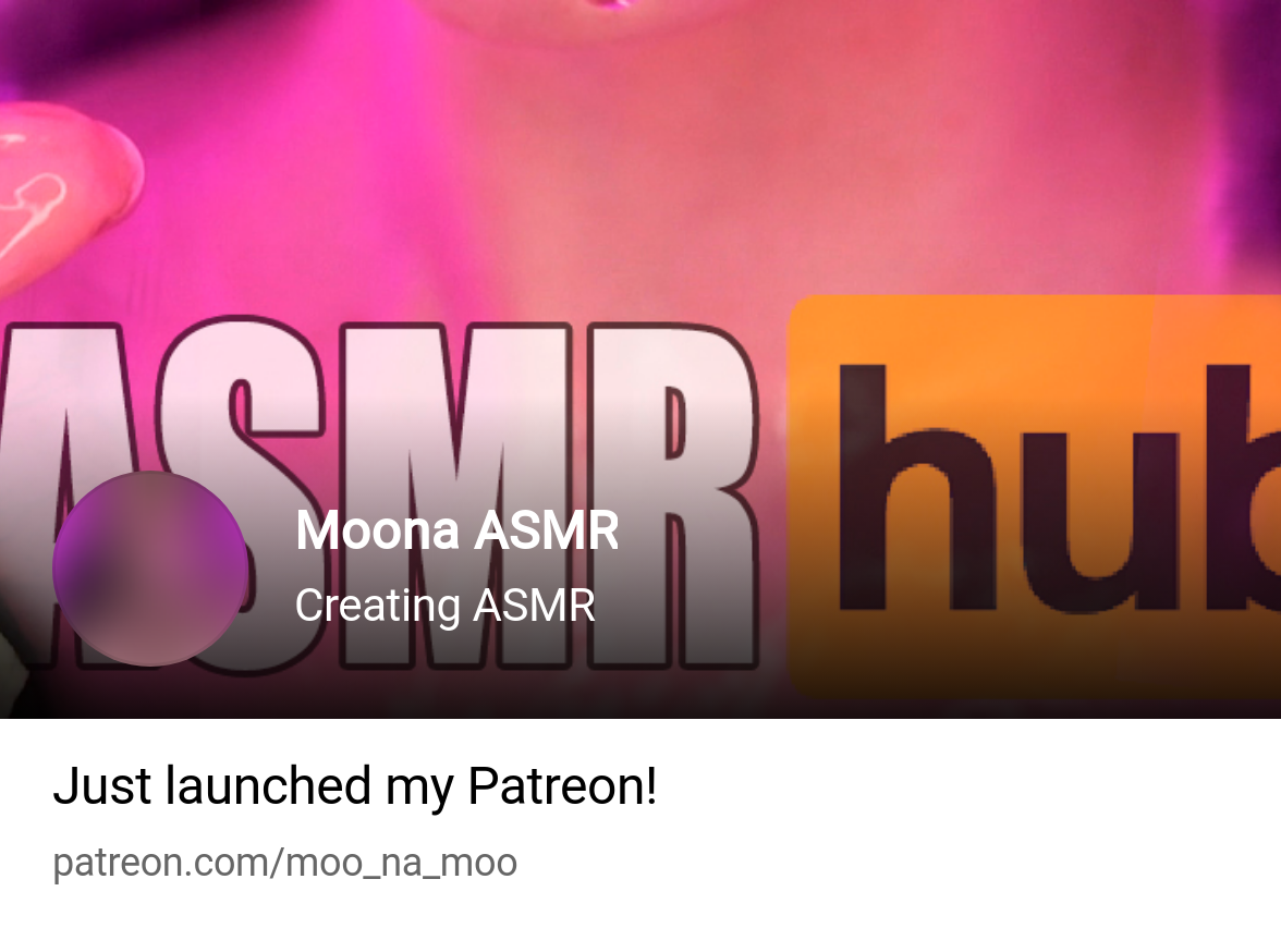 Moona ASMR | Creating ASMR | Patreon