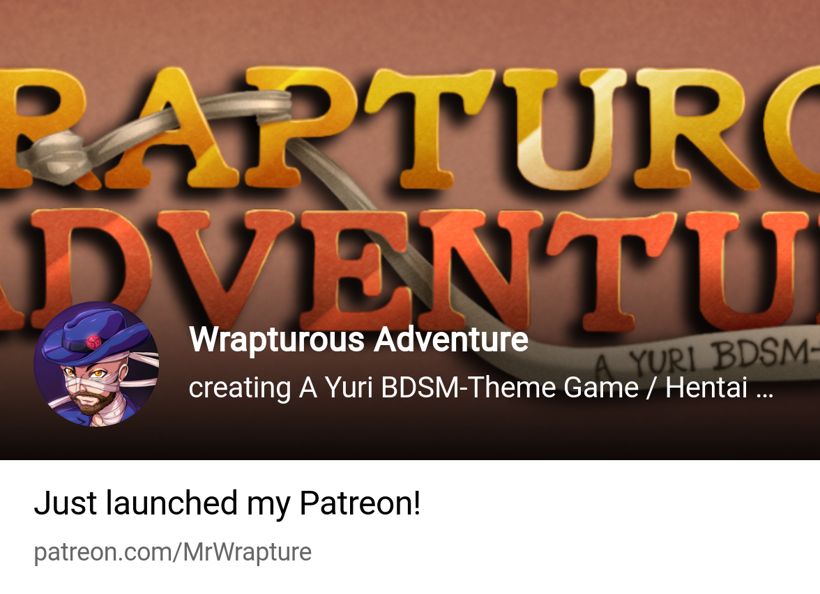 Wrapturous Adventure | creating A Yuri BDSM-Theme Game / Hentai Game |  Patreon