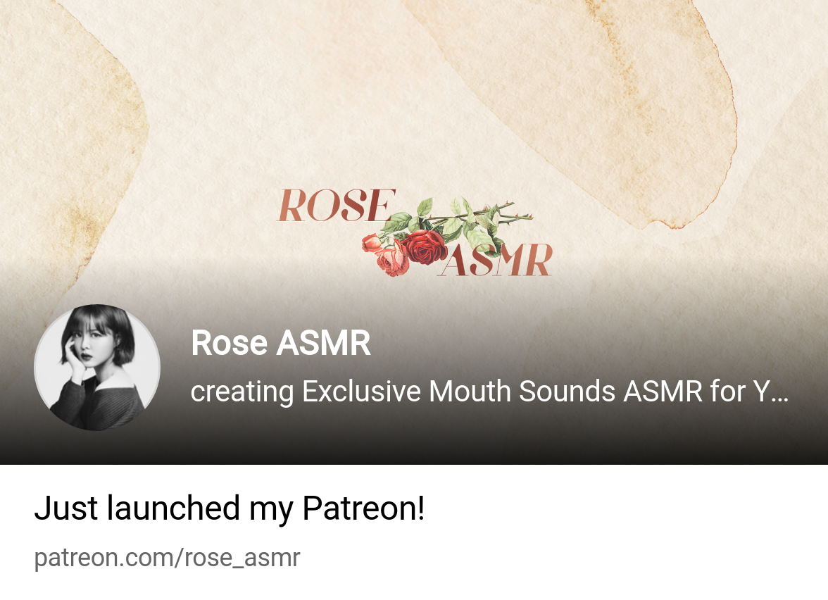 Rose ASMR | creating Exclusive Mouth Sounds ASMR for YOU | Patreon