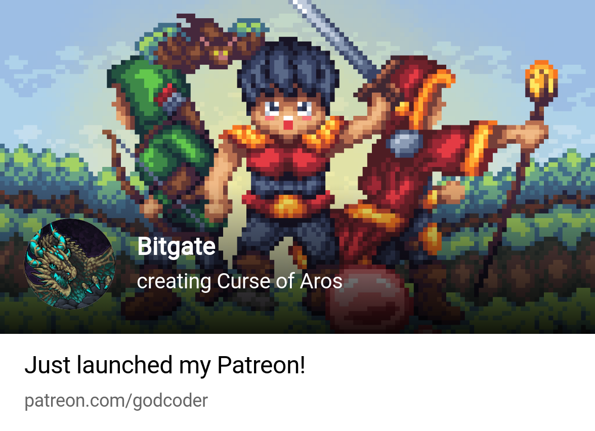 Bitgate | creating Curse of Aros | Patreon