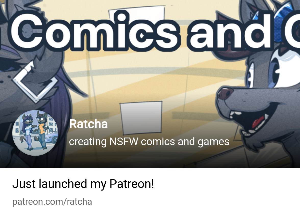 Ratcha | creating NSFW comics and games | Patreon