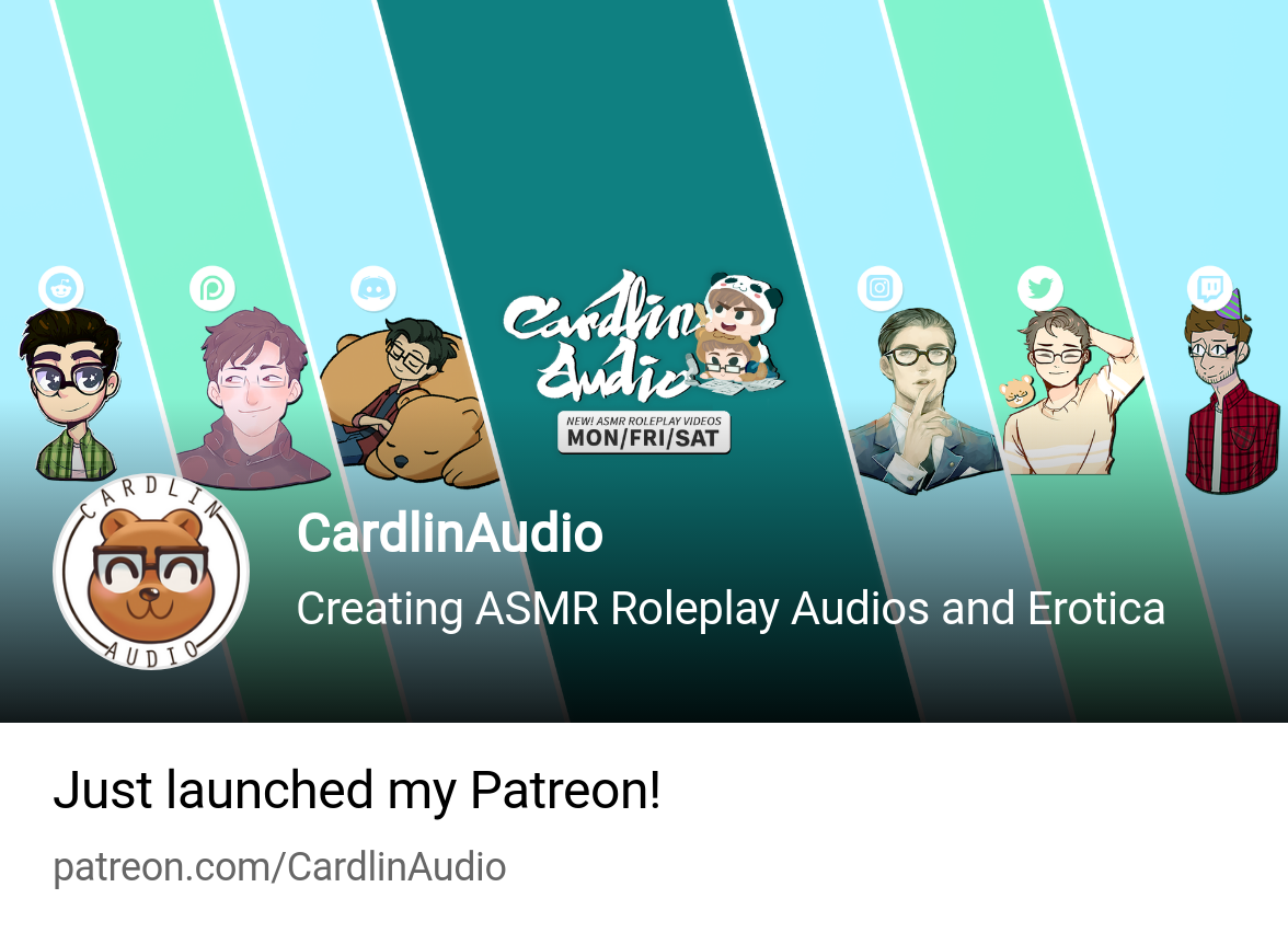 CardlinAudio | Creating ASMR Roleplay Audios and Erotica | Patreon