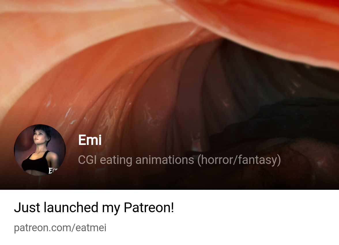 Emi | CGI eating animations (horrorfantasy) | Patreon
