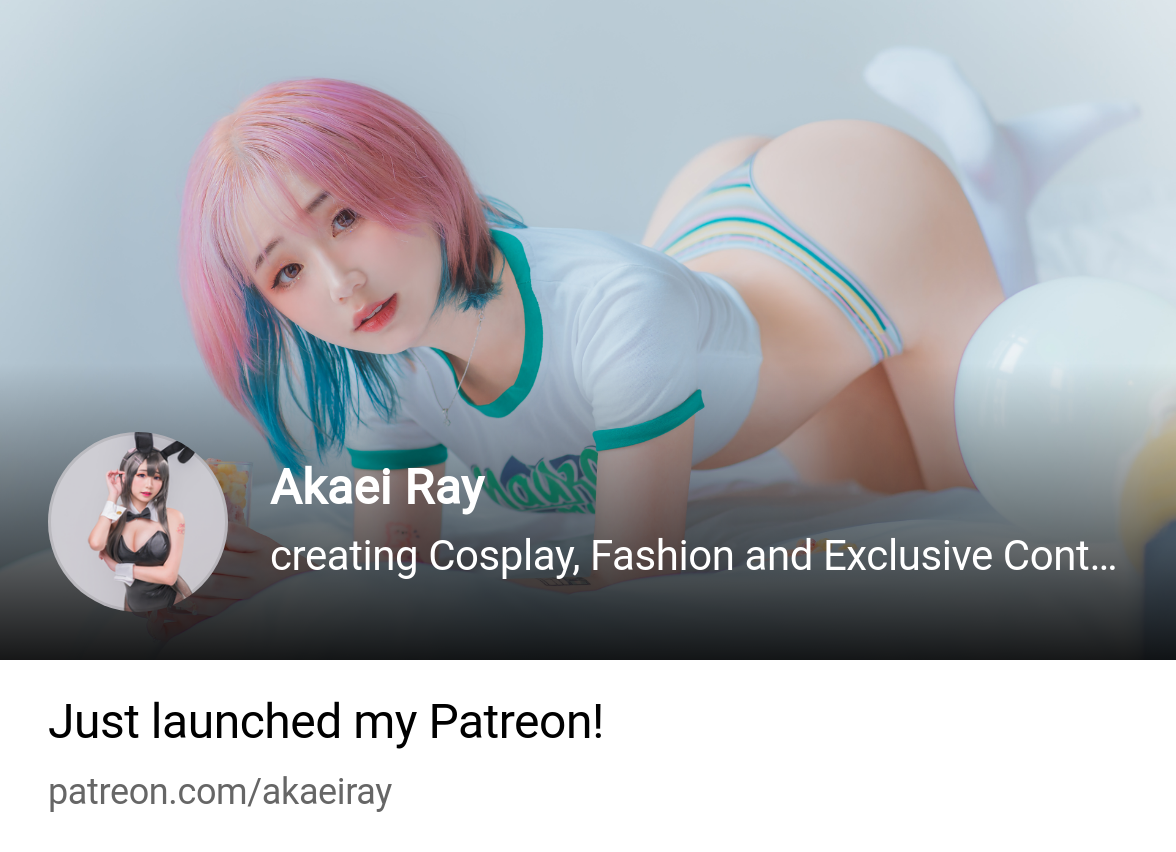 Akaei Ray | creating Cosplay, Fashion and Exclusive Content | Patreon