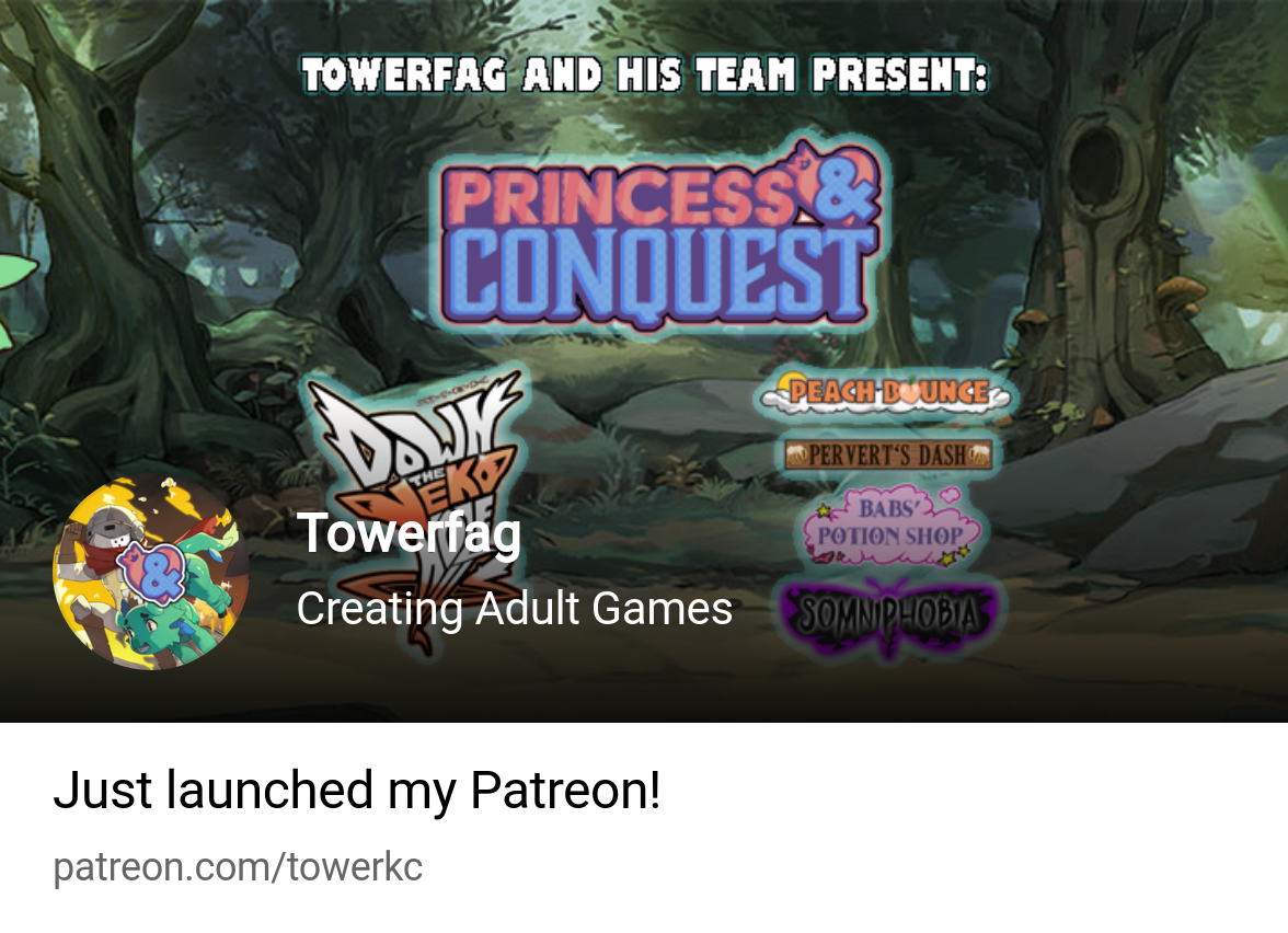 Towerfag | Creating Adult Games | Patreon