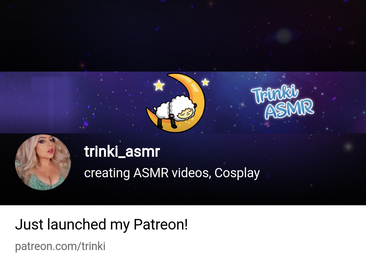 trinki_asmr | creating ASMR videos, Cosplay | Patreon