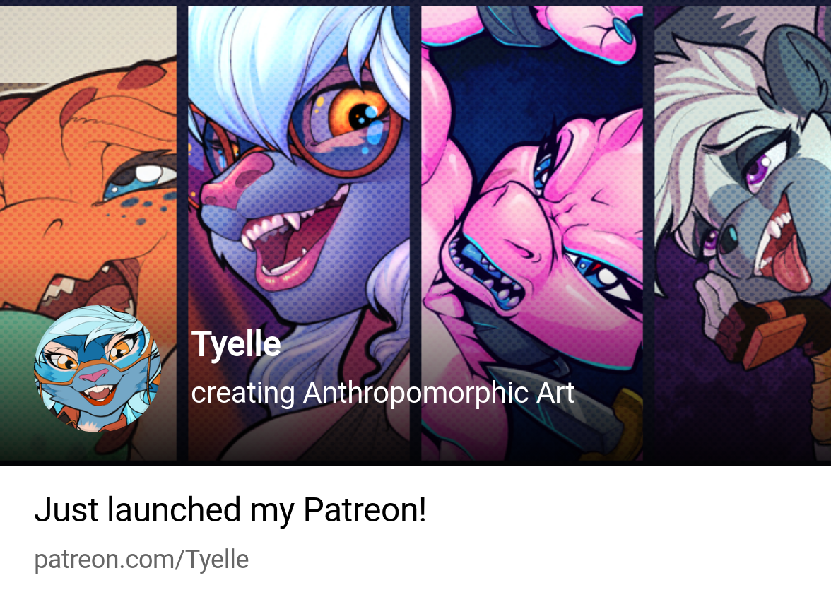 Tyelle | creating Anthropomorphic Art | Patreon