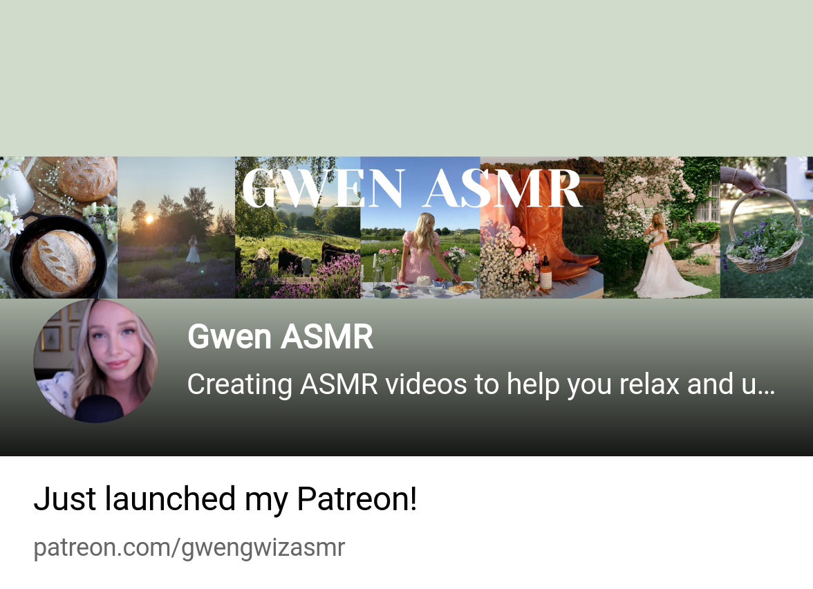 Gwen ASMR | creating ASMR Videos | Patreon