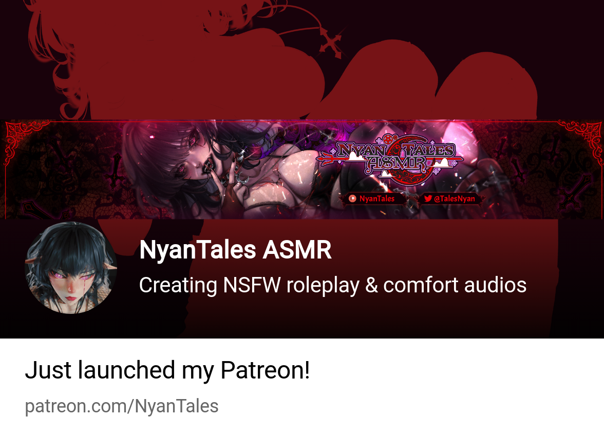 NyanTales ASMR | Creating NSFW roleplay & comfort audios | Patreon