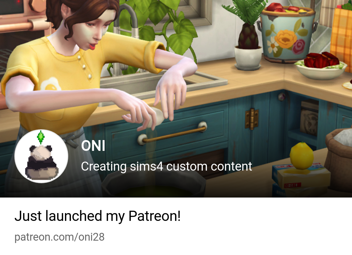 ONI | Creating sims4 custom content | Patreon