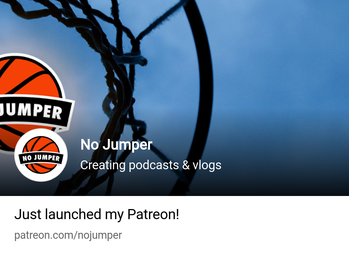 No Jumper | Creating podcasts & vlogs | Patreon