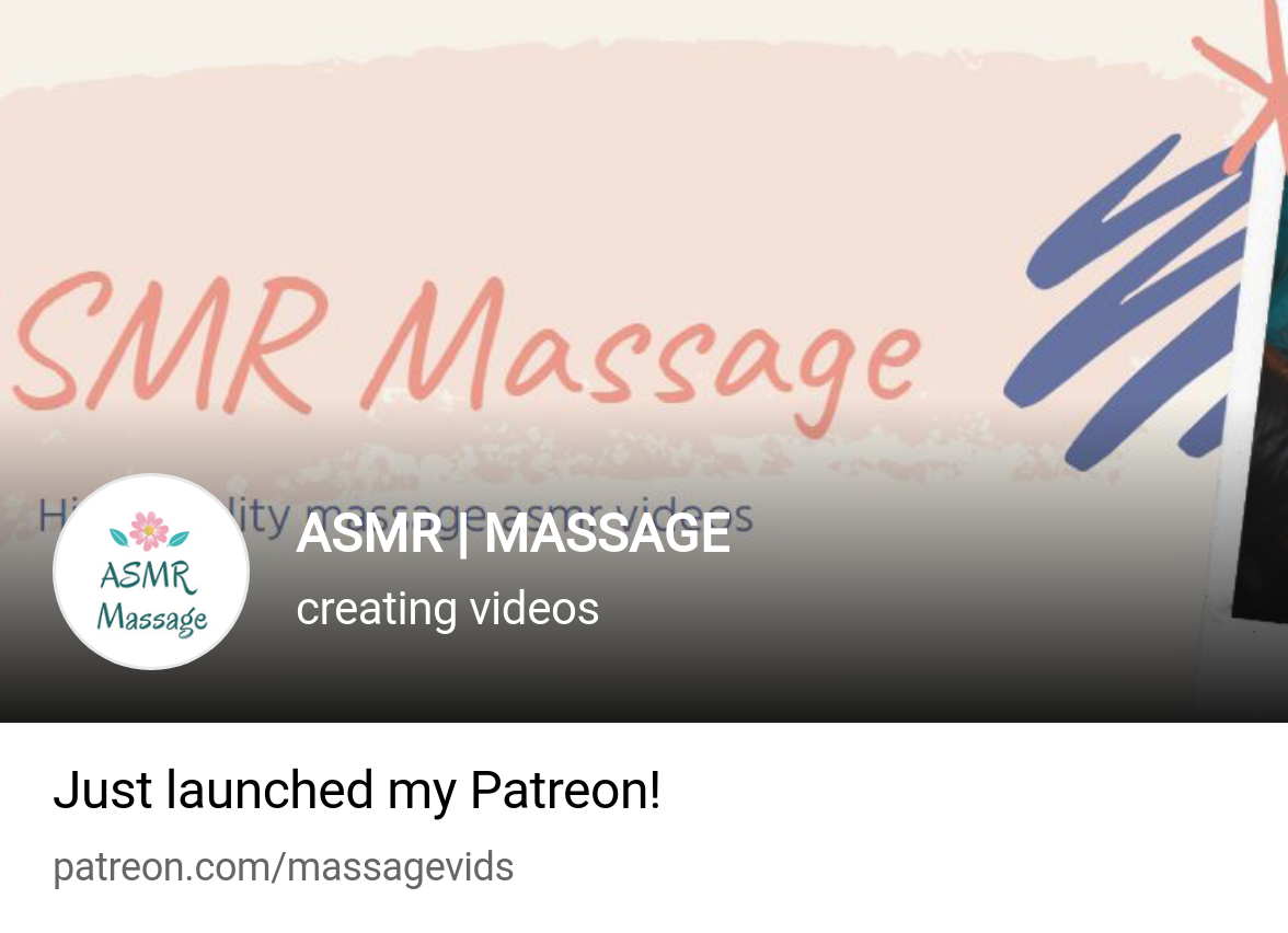 ASMR | MASSAGE | creating videos | Patreon