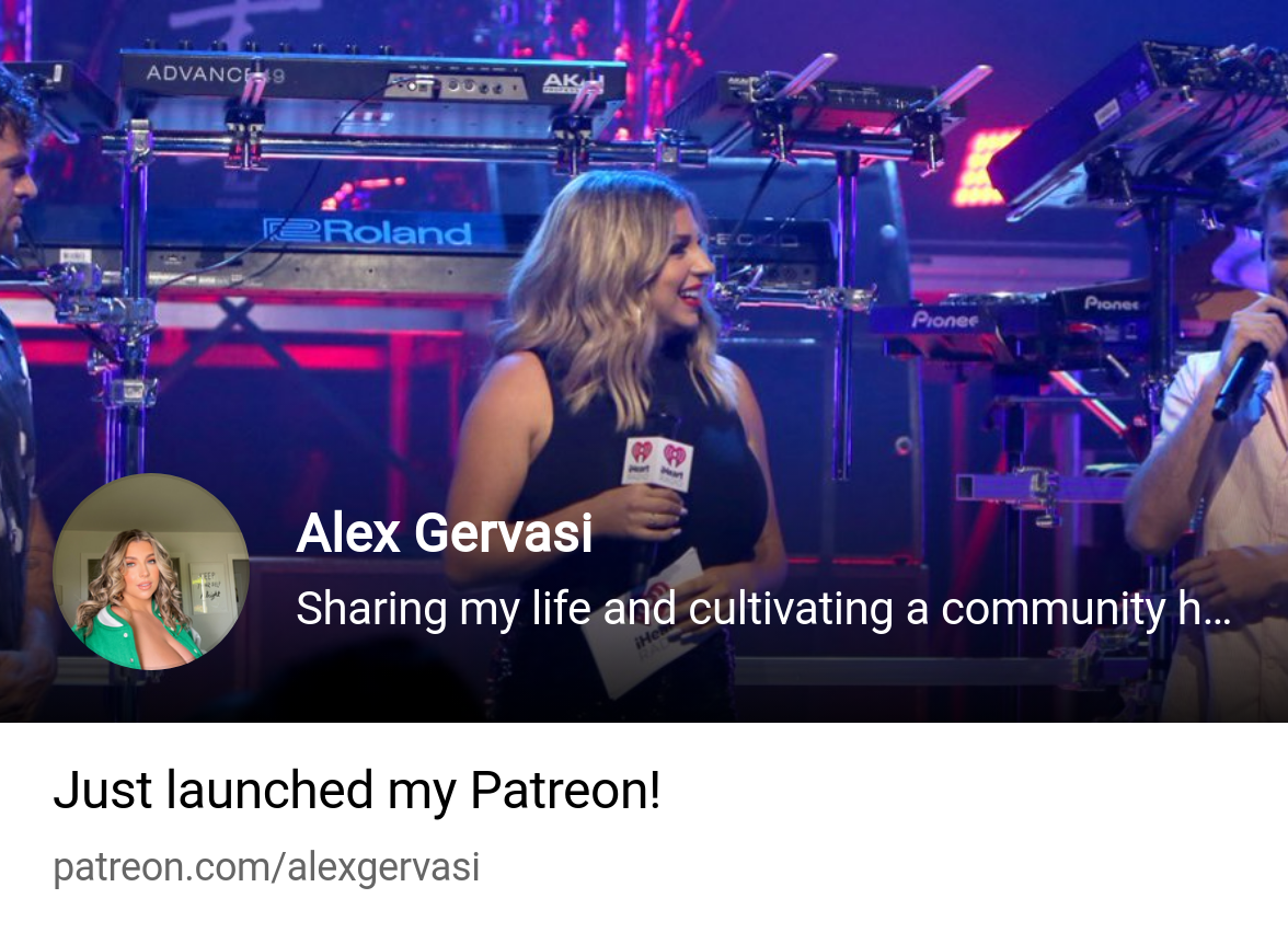 Alex Gervasi | Sharing my life and cultivating a community here on Patreon!