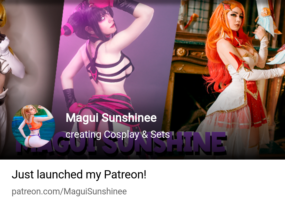 Magui Sunshinee | creating Cosplay & Sets | Patreon