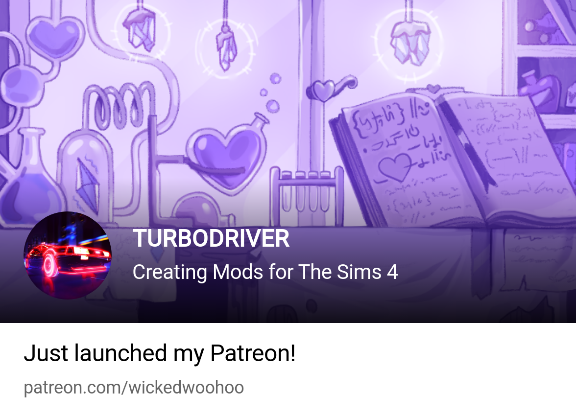 TURBODRIVER | Creating Mods for The Sims 4 | Patreon