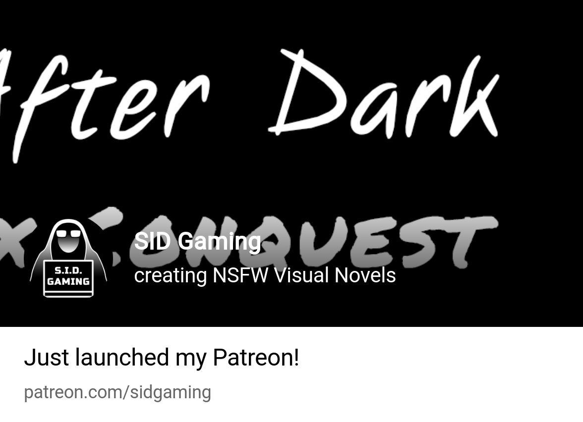 SID Gaming | creating NSFW Visual Novels | Patreon