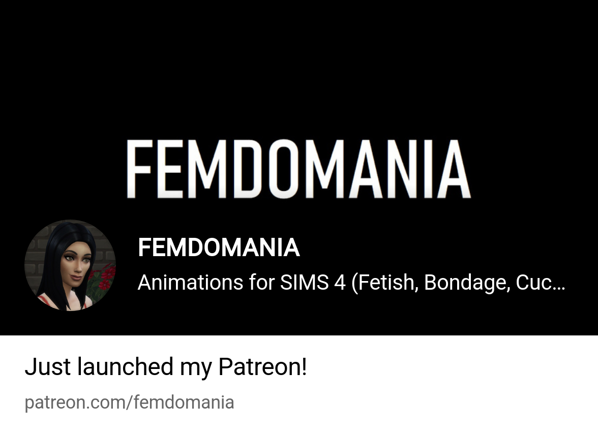 femdommansion FEMDOMANIA | Animations for SIMS 4 (Fetish, Bondage, Cuckold and other) |  Patreon