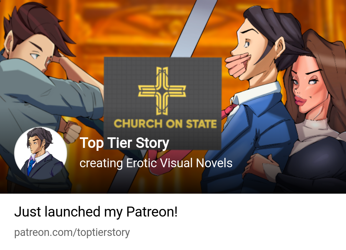 Top Tier Story | creating Erotic Visual Novels | Patreon