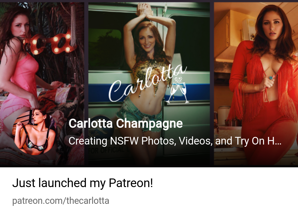 Carlotta Champagne | Creating NSFW Photos, Videos, and Try On Hauls |  Patreon