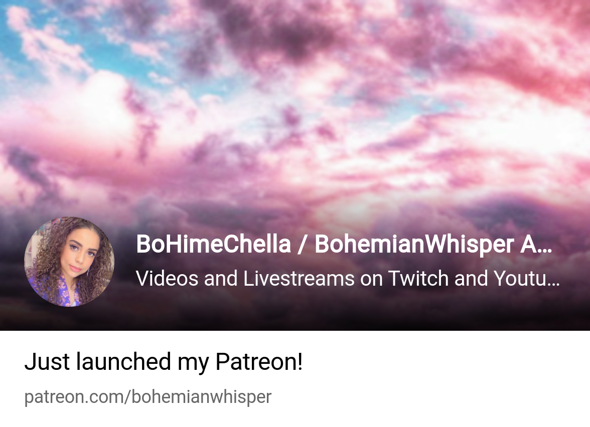 BoHime Chella / BohemianWhisper ASMR | Videos and Livestreams on Twitch and  Youtube | Patreon