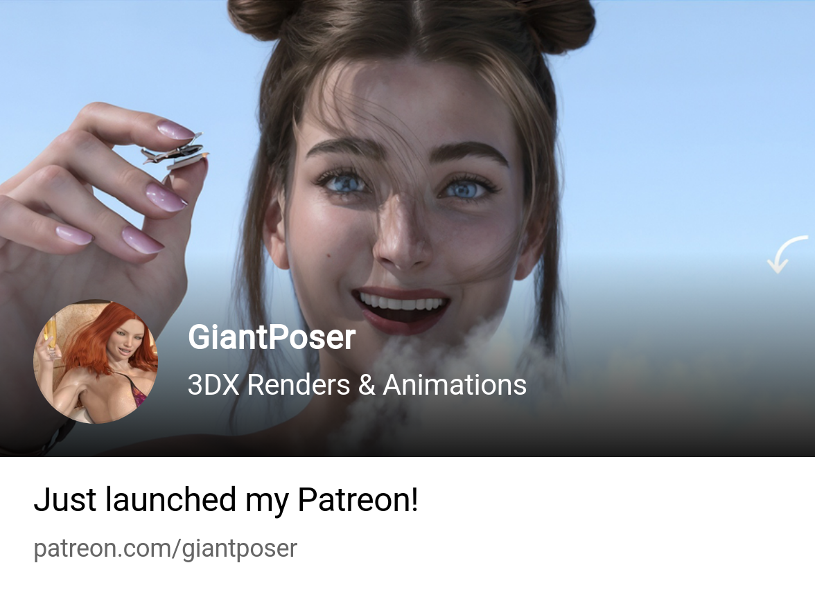 GiantPoser | bietet Renderings & 3D-Content (Minigiantess, Giantess,  Futanari | Patreon