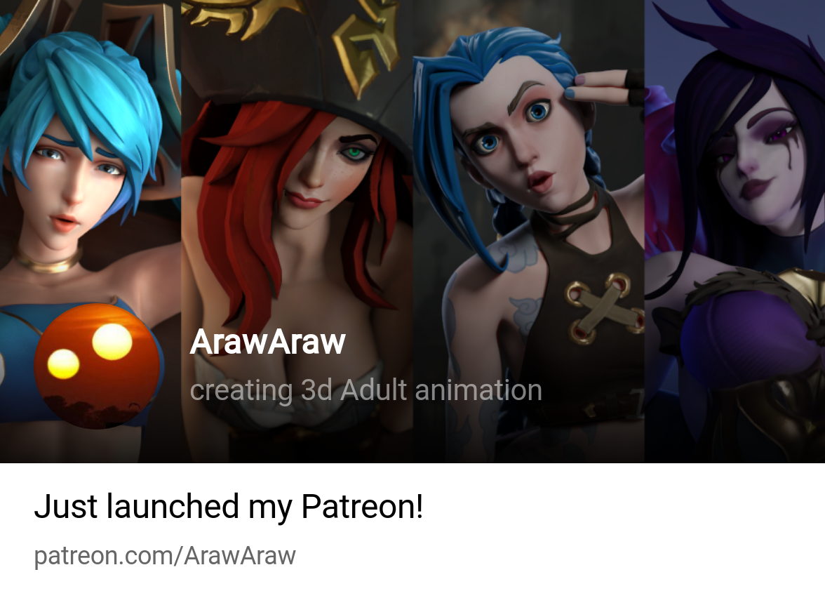 ArawAraw | creating 3d Adult animation | Patreon