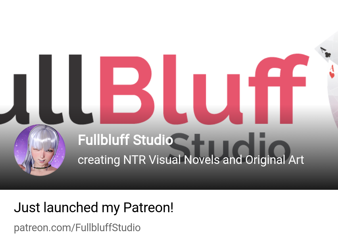 Fullbluff Studio | creating NTR Visual Novels and Original Art | Patreon