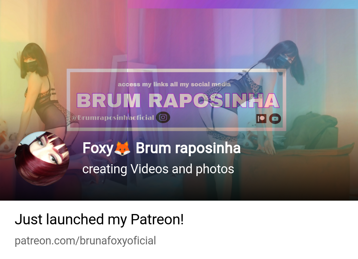 Foxy🦊 Brum raposinha | creating Videos and photos | Patreon