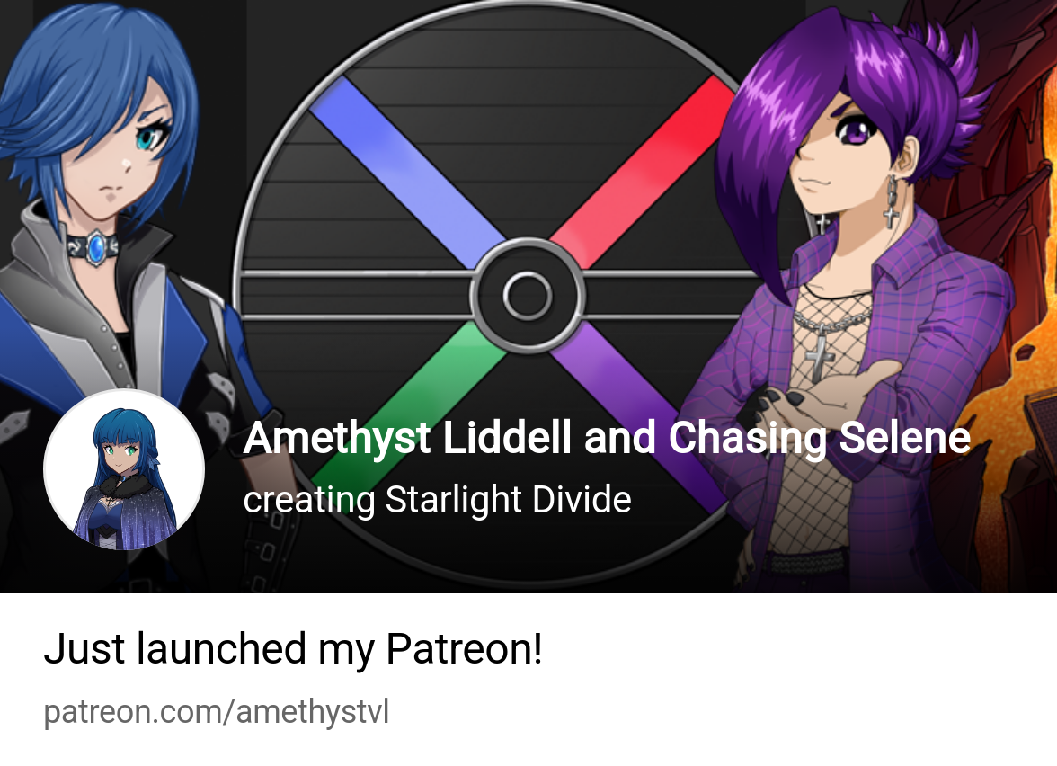 Amethyst Liddell and Chasing Selene | creating Starlight Divide | Patreon