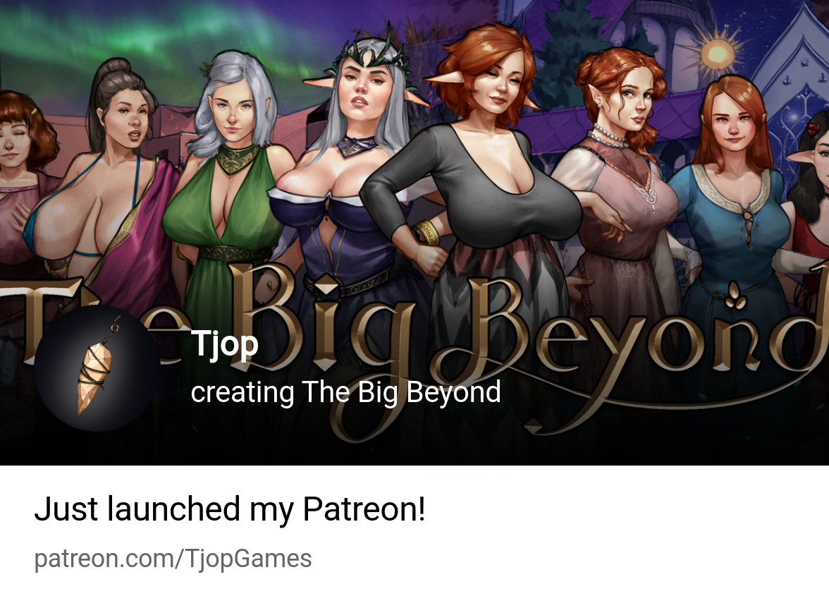 Tjop | creating The Big Beyond | Patreon