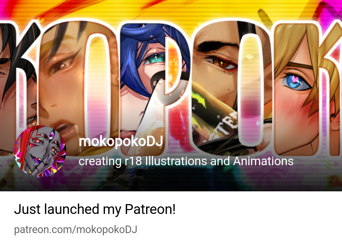 mokopokoDJ | creating r18 Illustrations and Animations | Patreon