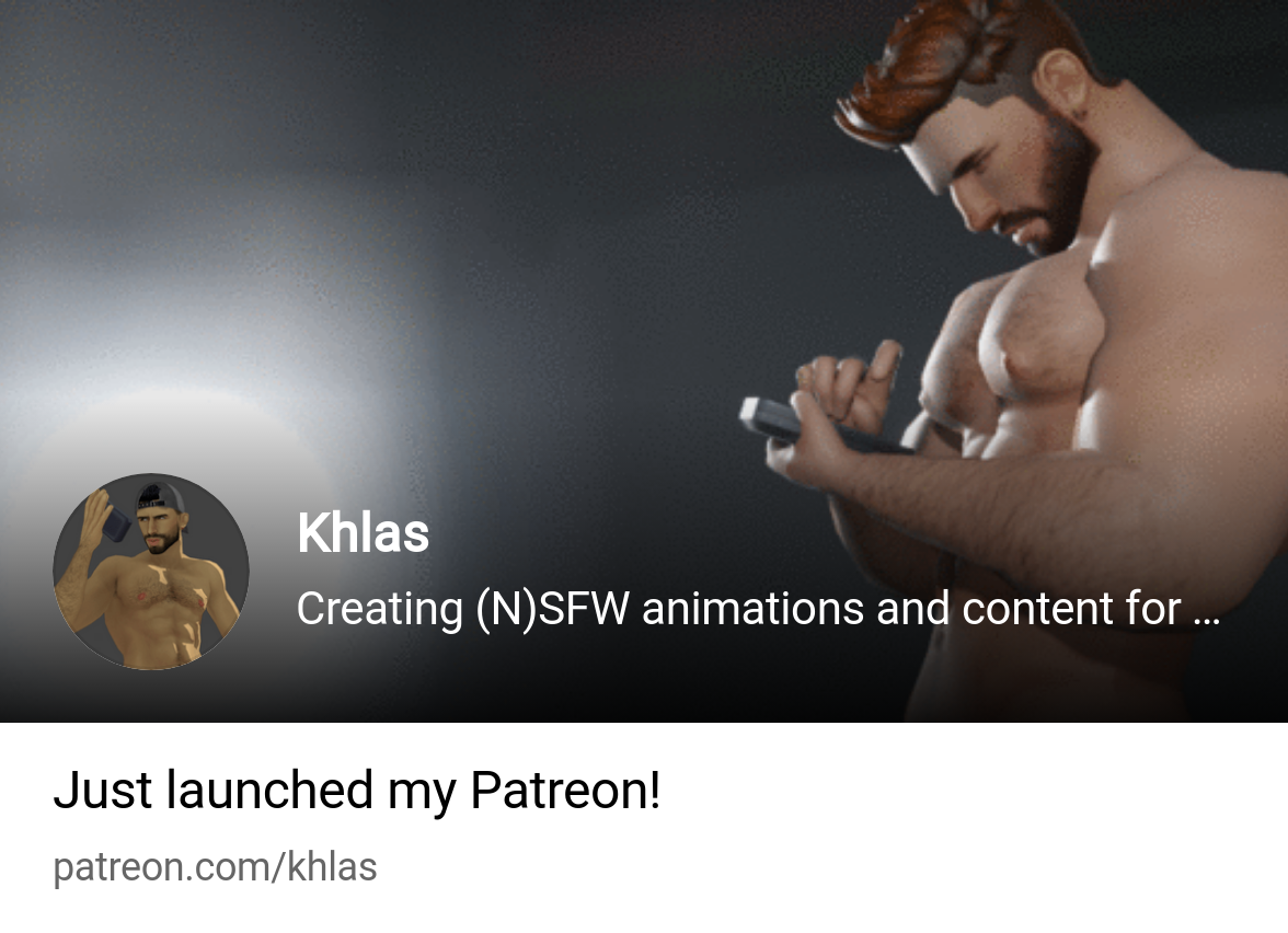 Khlas | Creating (N)SFW animations and content for The Sims 4 | Patreon