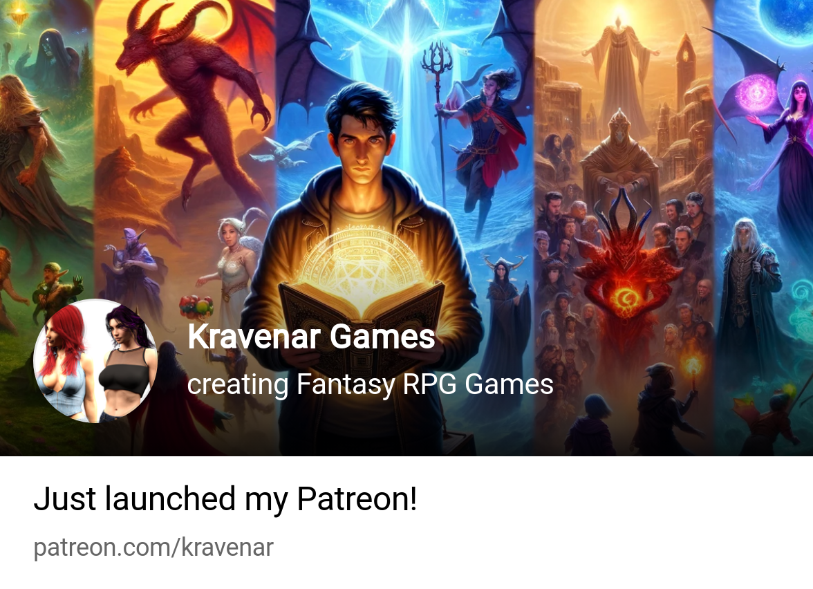 Kravenar Games | creating Fantasy RPG Games | Patreon