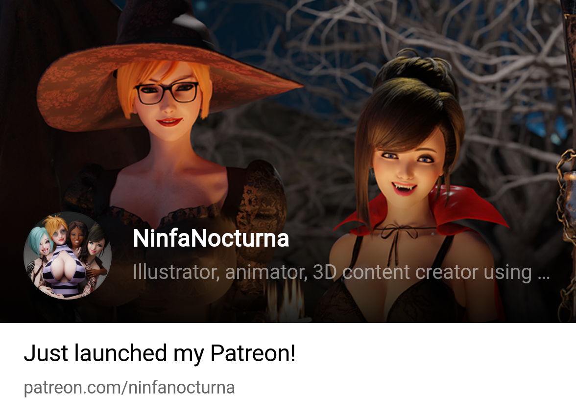NinfaNocturna | Illustrator, animator, 3D content creator using the Blender  tool | Patreon