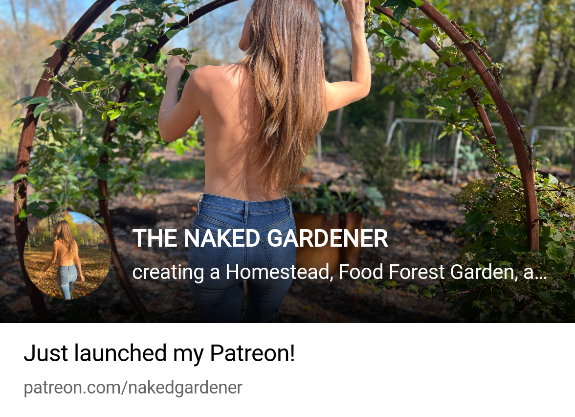 THE NAKED GARDENER | creating a Homestead, Food Forest Garden, and  Inspiration | Patreon