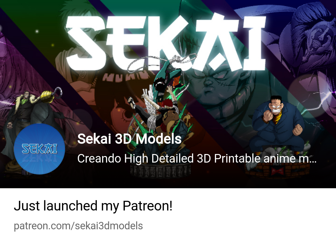 Sekai 3D Models | Creando High Detailed 3D Printable anime models (STL  files) | Patreon