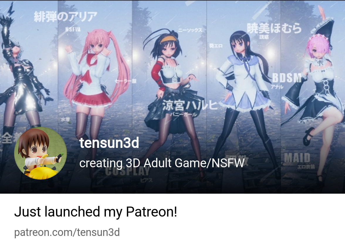 tensun3d | creating 3D Adult GameNSFW | Patreon