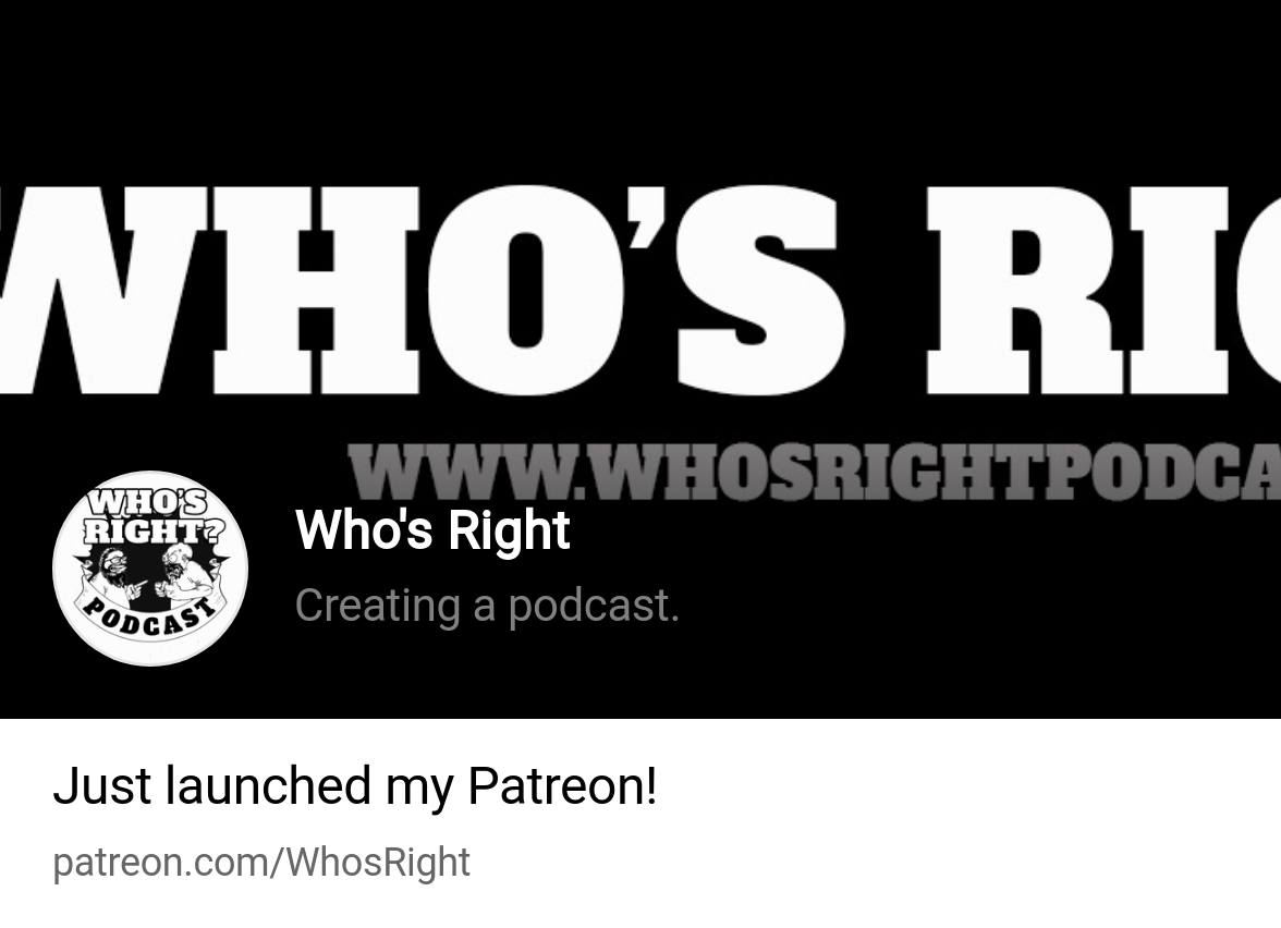Who's Right, Creating a podcast.