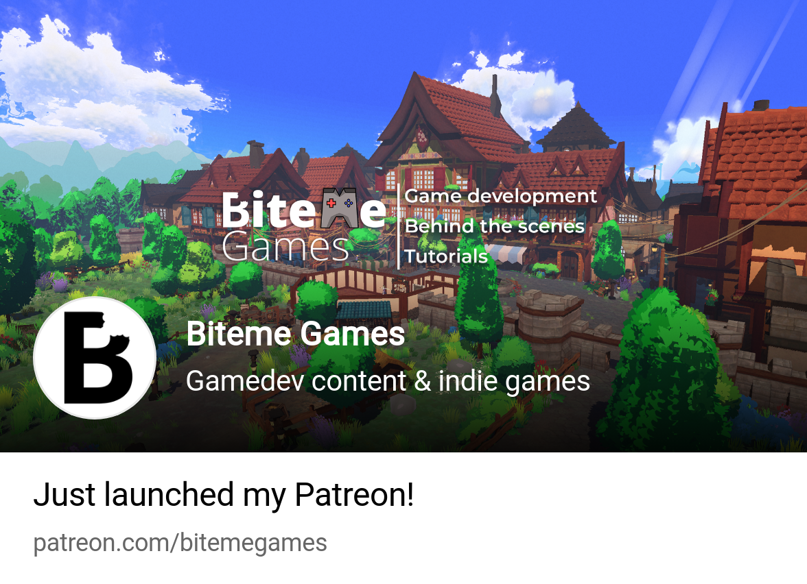 Biteme Games | Gamedev content & indie games | Patreon