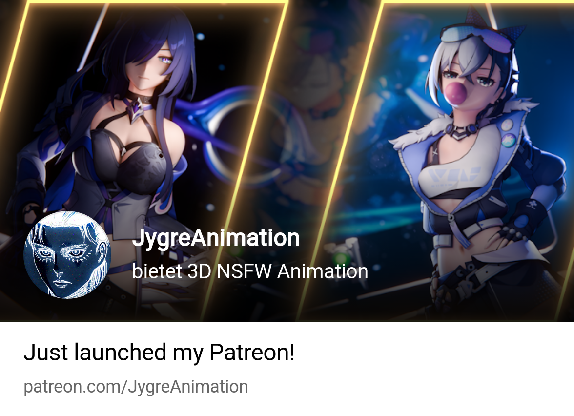 JygreAnimation | bietet 3D NSFW Animation | Patreon