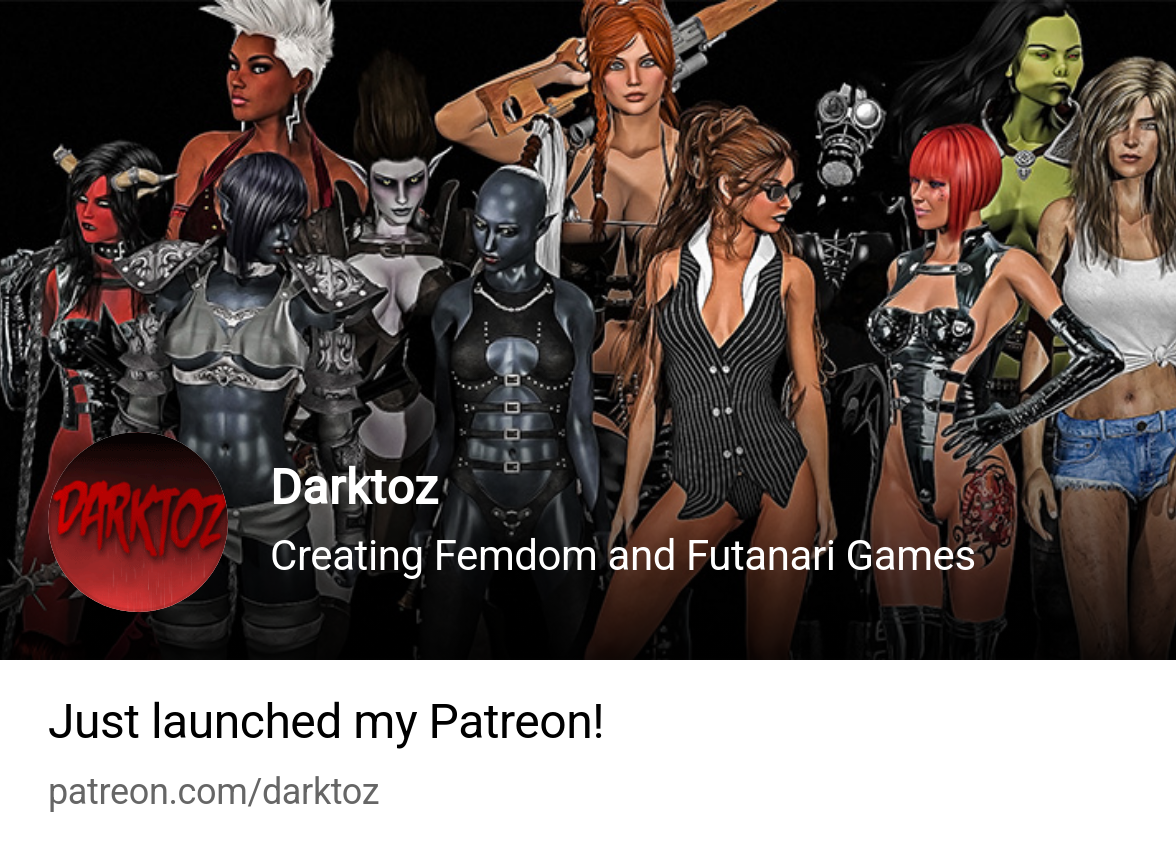 Darktoz | Creating Femdom and Futanari Games | Patreon