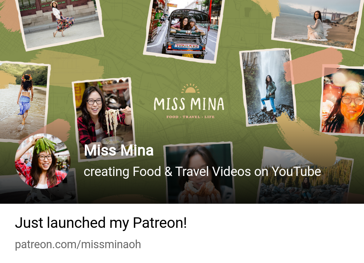 Miss Mina | creating Food & Travel Videos on YouTube | Patreon