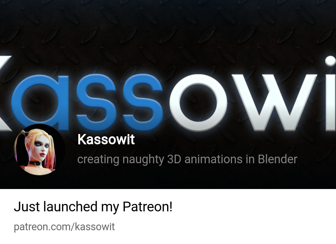Kassowit | creating naughty 3D animations in Blender | Patreon