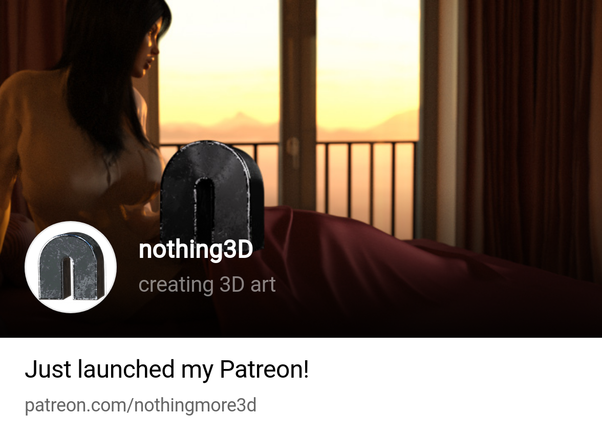 nothing3D | creating 3D art | Patreon