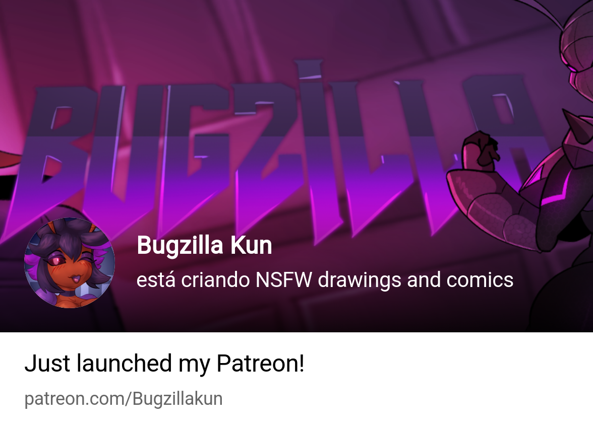 Bugzilla Kun | está criando NSFW drawings and comics | Patreon