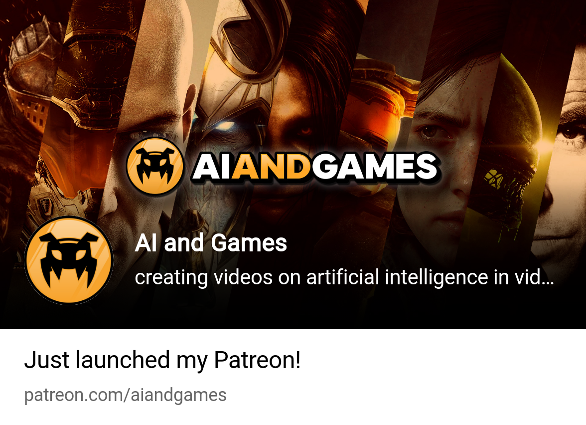 AI and Games | creating videos on artificial intelligence in video games. |  Patreon