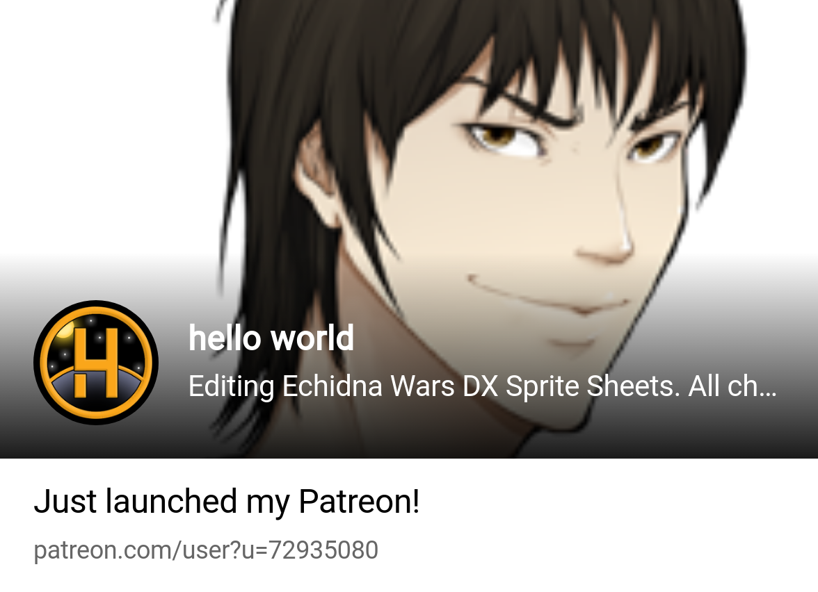 hello world | Editing Echidna Wars DX Sprite Sheets. All characters are  18+. | Patreon