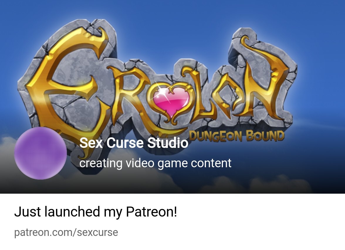 Sex Curse Studio | creating video game content | Patreon